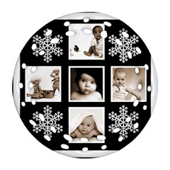 Grandbabies single sided filigree ornament - Ornament (Round Filigree)