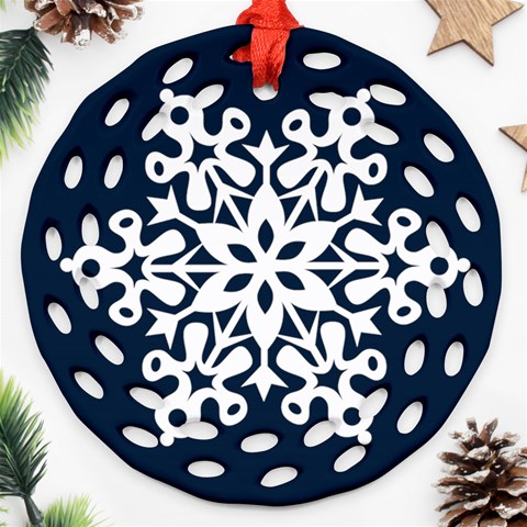 Snowflake 2011 Filigree Christmas Ornament Double Sided By Catvinnat Back