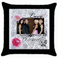 Nina s Pillow - Throw Pillow Case (Black)