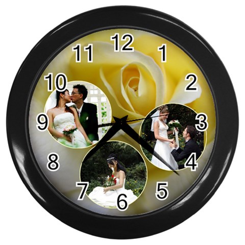 Golden Rose Wall Clock By Deborah Front