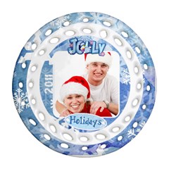 Jolly Holidays 2011 Single Sided Filigree Ornament - Ornament (Round Filigree)