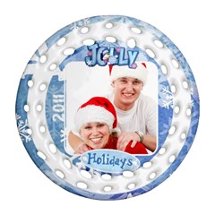 Jolly Holidays 2011 Single Sided Filigree Ornament - Ornament (Round Filigree)