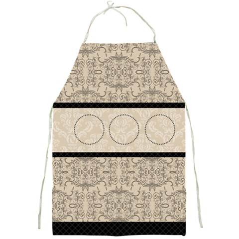 Black And Champagne Full Print Apron By Klh Front