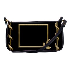 Black and Gold Shoulder Clutch - Shoulder Clutch Bag