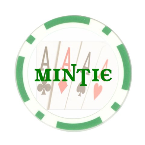 Mintie Poker Night Chip Green By Jenny Front
