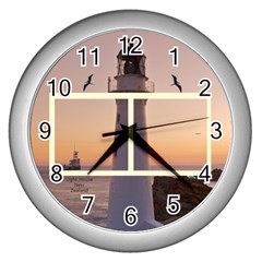 Castle Point Light house clock - Wall Clock (Silver)