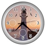 Castle Point Light house clock silver - Wall Clock (Silver)