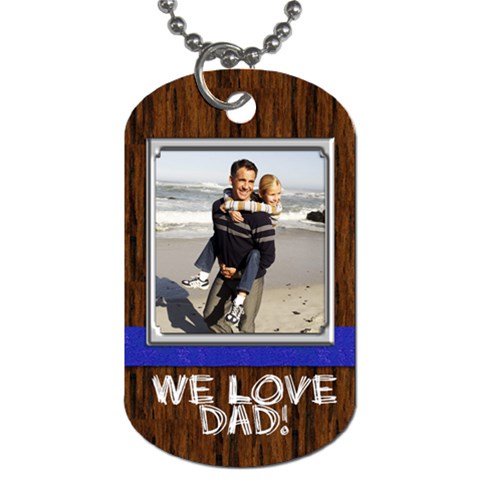 Wood Look Dogtag With Photo And Custom Text By Angela Back