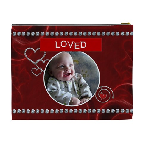 Loved Xl Cosmetic Bag By Lil Back