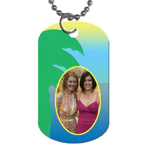 Vacation Luggage (2 Sided) Dog Tags By Deborah Front