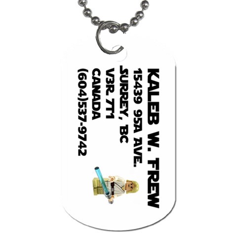 Kaleb s Dog Tag By Niki Frew Back