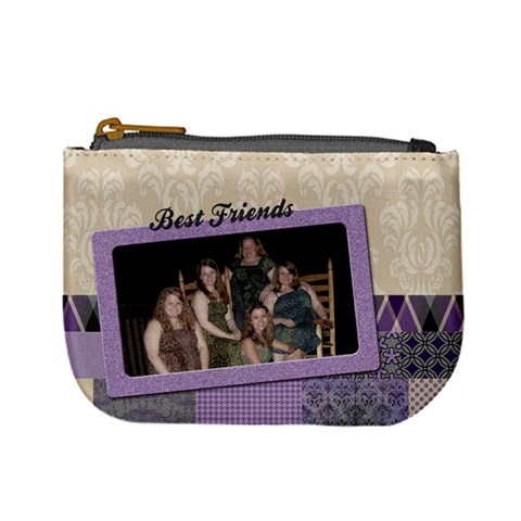 Best Friends Patchwork Mini Coin Purse By Klh Front