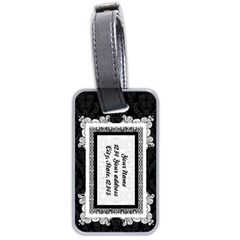 Fancy Black & White Luggage Tag - Luggage Tag (two sides)