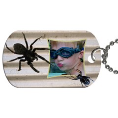 Spider School Bag Dog Tag (2 sided) - Dog Tag (Two Sides)