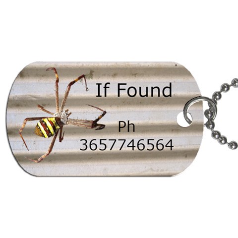 Spider School Bag Dog Tag (2 Sided) By Deborah Back