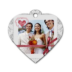 wedding  - Dog Tag Heart (Two Sides)