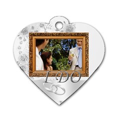 wedding  - Dog Tag Heart (Two Sides)