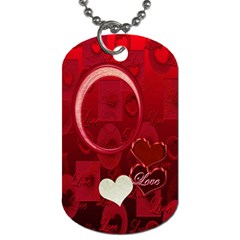 I Heart You red dog tag - Dog Tag (One Side)
