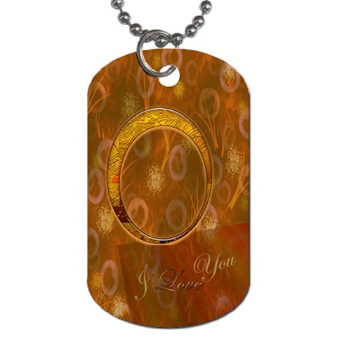 I Heart You Gold Dog Tag By Ellan Front