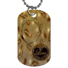 Love tan dog tag - Dog Tag (One Side)