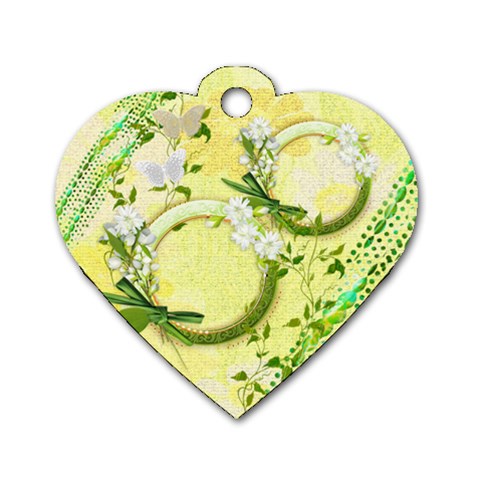 Easter Flower Floral Yellow Dog Tag By Ellan Front