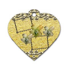 Neutral Gold Heart Dog Tag