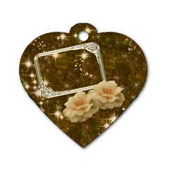 Rose Gold2 Heart Dog Tag