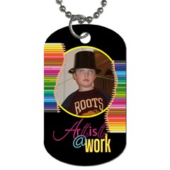 Artist @ Work double sided dog tag - Dog Tag (Two Sides)