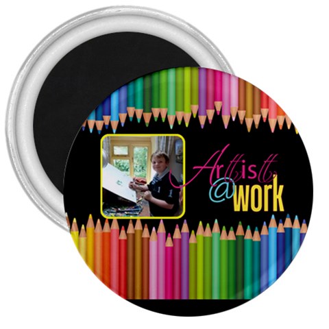 Artist   Work 3 Inch Magnet By Catvinnat Front