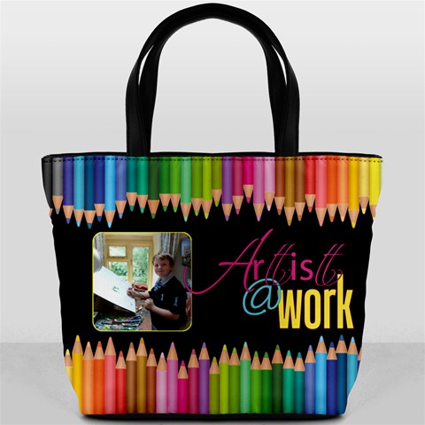 Artist   Work Bucket Bag By Catvinnat Front