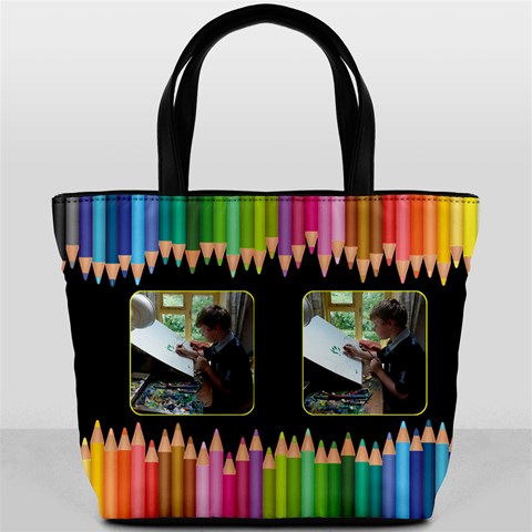 Artist   Work Bucket Bag By Catvinnat Back