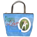 Puppy Love Pawprints in my Heart Bucket Bag