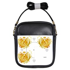 yellow rose  shoulder purse - Girls Sling Bag