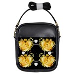 yellow rose  shoulder purse - Girls Sling Bag