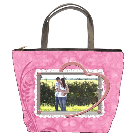 Pretty Pink Love Bucket Bag By Lil Front