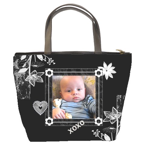 Beautiful Black Love Bucket Bag By Lil Back