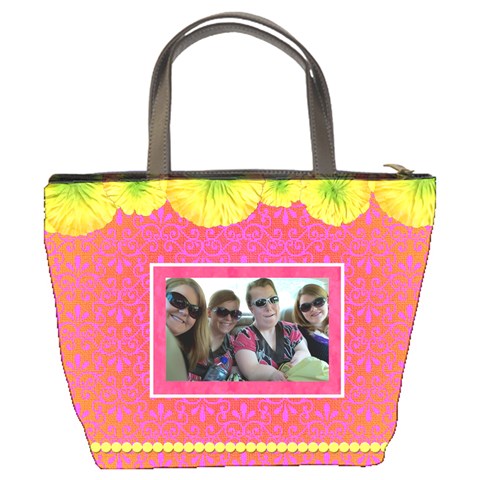 Pink Lemonade Bucket Bag By Klh Back