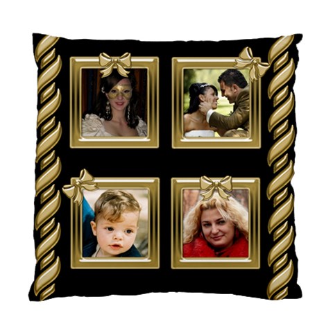 Black And Gold Cushion (2 Sided) By Deborah Back