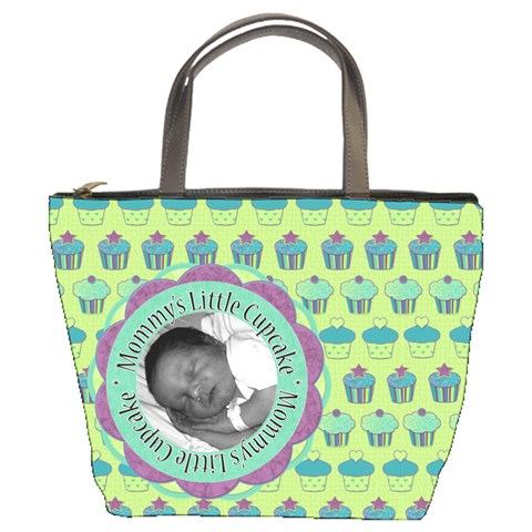 Mommy s Little Cupcake Bucket Bag By Klh Front