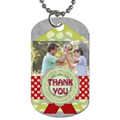 thank you - Dog Tag (One Side)