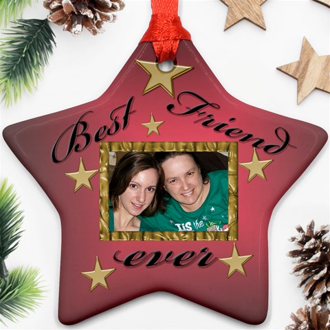 Best Friend Ornament (gift Tag) By Deborah Front