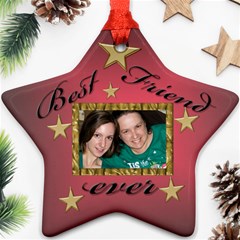 Best Friend ornament (gift tag) - Ornament (Star)