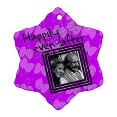 Happily even after (purple) - Snowflake ornament - Ornament (Snowflake)