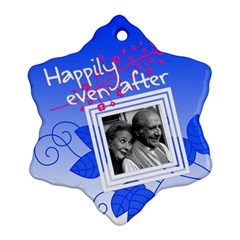 Happily even after (blue) - Snowflake ornament - Ornament (Snowflake)