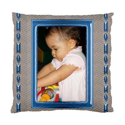 Blue And Silver Cushion Case By Deborah Back