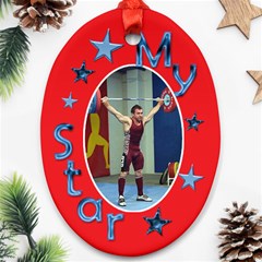 My star Ornament (gift Tag) - Ornament (Oval)