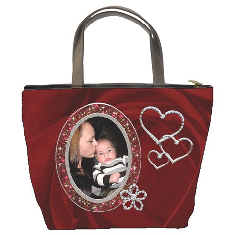 Pretty Design Red Bucket Bag By Lil Back