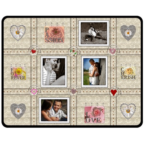 Love Forever Medium Fleece Blanket By Lil 60 x50  Blanket Front