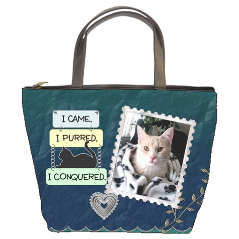 My Feline Friend Bucket Bag By Lil Front