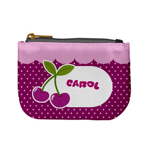 Cherry Mini Coin Purse 01 By Carol Front